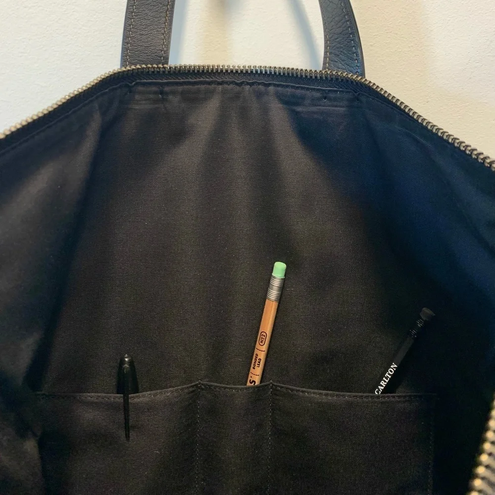 Coach Black Leather Tote Bag